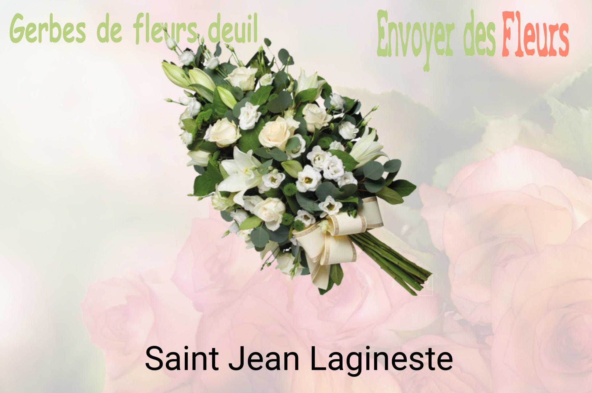 Gerbe de fleurs de deuil livrée à Saint-Jean-Lagineste